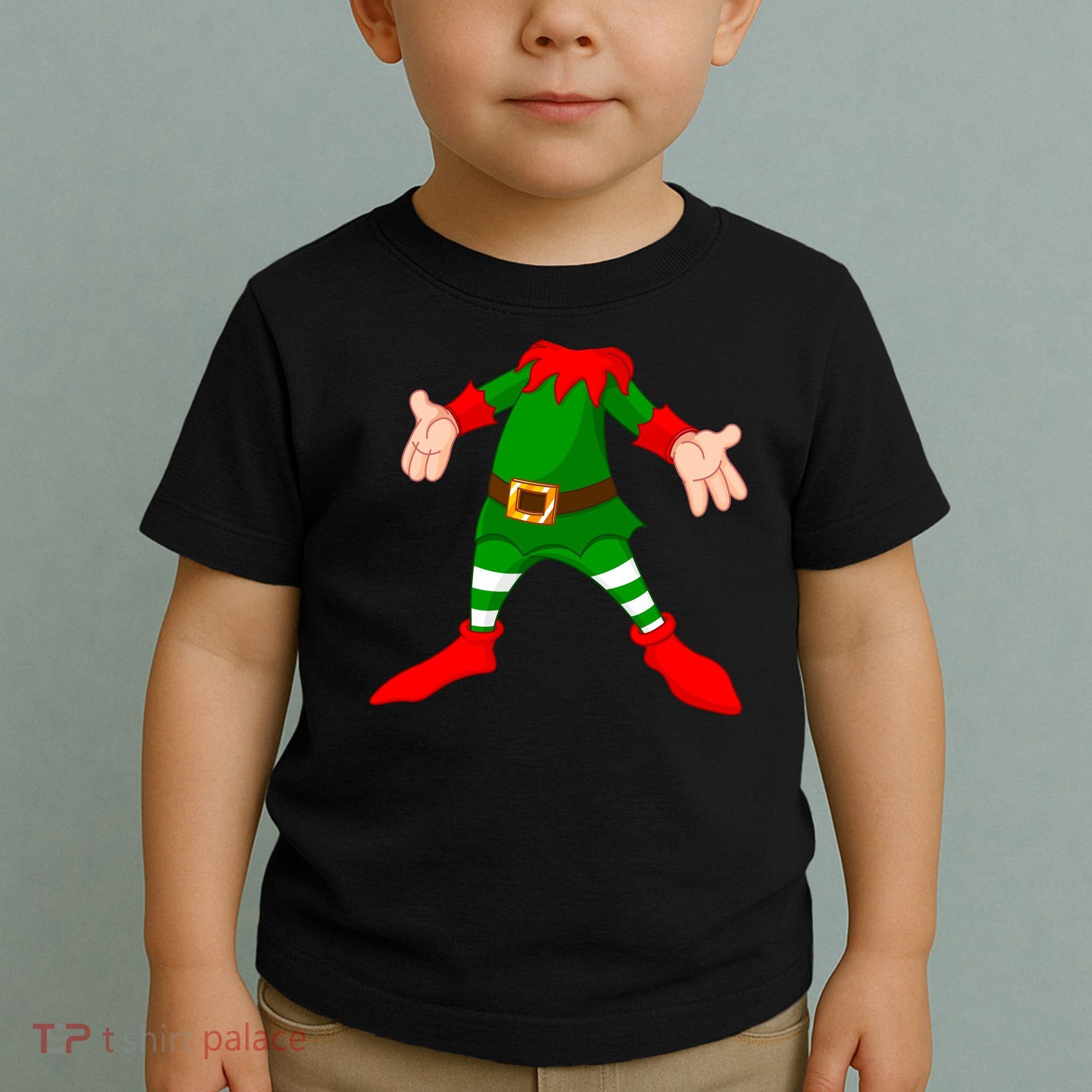 Christmas Elf Big Head Suit Toddler T-Shirt