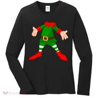 Christmas Elf Big Head Suit Women's Long Sleeve Shirt thumb 0