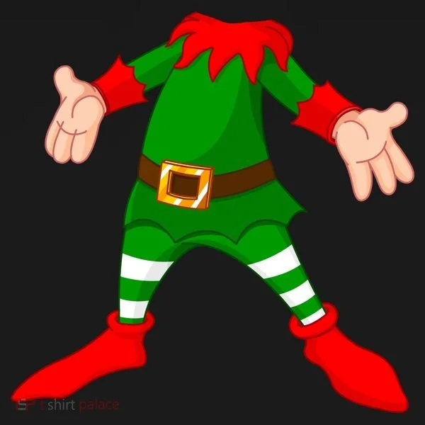 Christmas Elf Big Head Suit Women's Long Sleeve Shirt