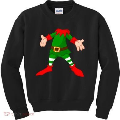 Christmas Elf Big Head Suit Kids Sweatshirt