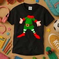 Christmas Elf Big Head Suit Kids T-Shirt thumb 3
