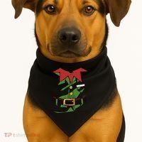 Christmas Elf Costume Funny USA-Made Doggie Bandana thumb 1