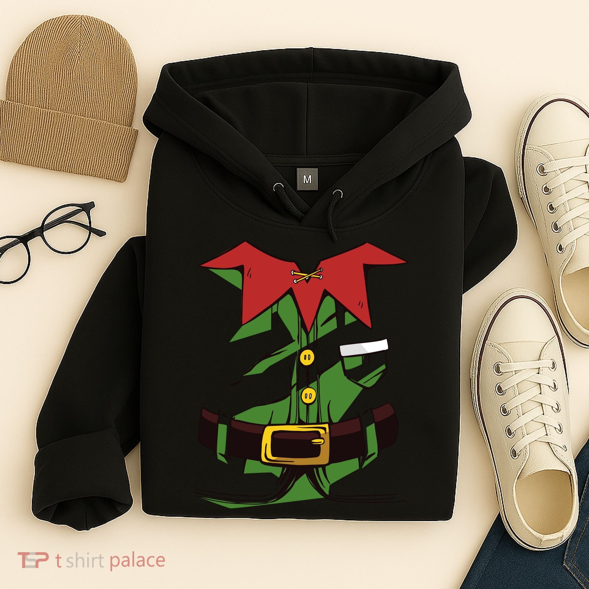 Christmas Elf Costume Funny Hoodie