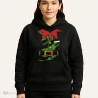 Christmas Elf Costume Funny Hoodie thumb 5