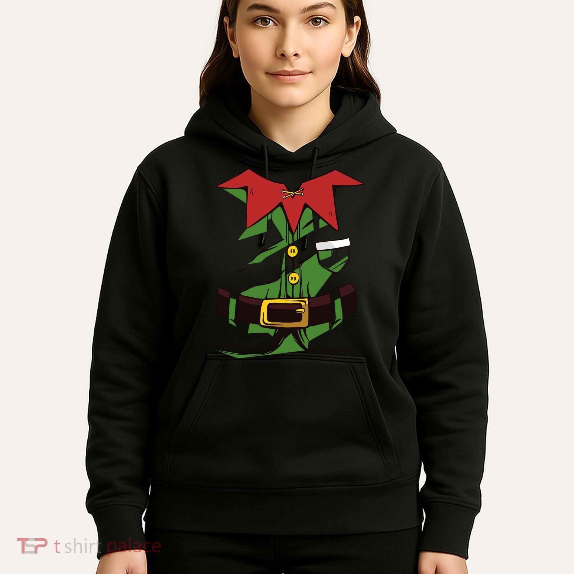 Christmas Elf Costume Funny Hoodie