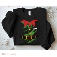 Christmas Elf Costume Funny Sweatshirt thumb 2