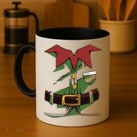 Christmas Elf Costume Funny Coffee Mug thumb 4