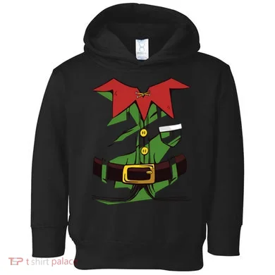 Christmas Elf Costume Funny Toddler Hoodie