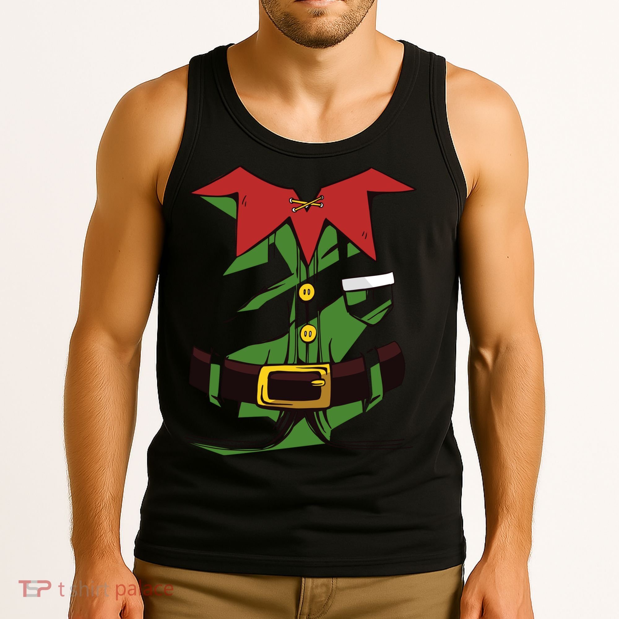 Christmas Elf Costume Funny Tank Top