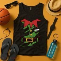 Christmas Elf Costume Funny Tank Top thumb 4