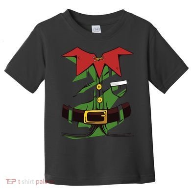Christmas Elf Costume Funny Toddler T-Shirt