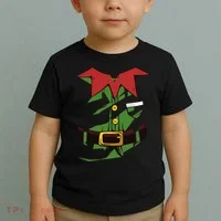 Christmas Elf Costume Funny Toddler T-Shirt thumb 2
