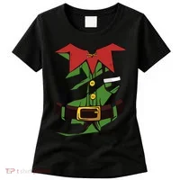 Christmas Elf Costume Funny Women's T-Shirt thumb 0
