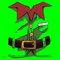 Christmas Elf Costume Funny Button thumb 1