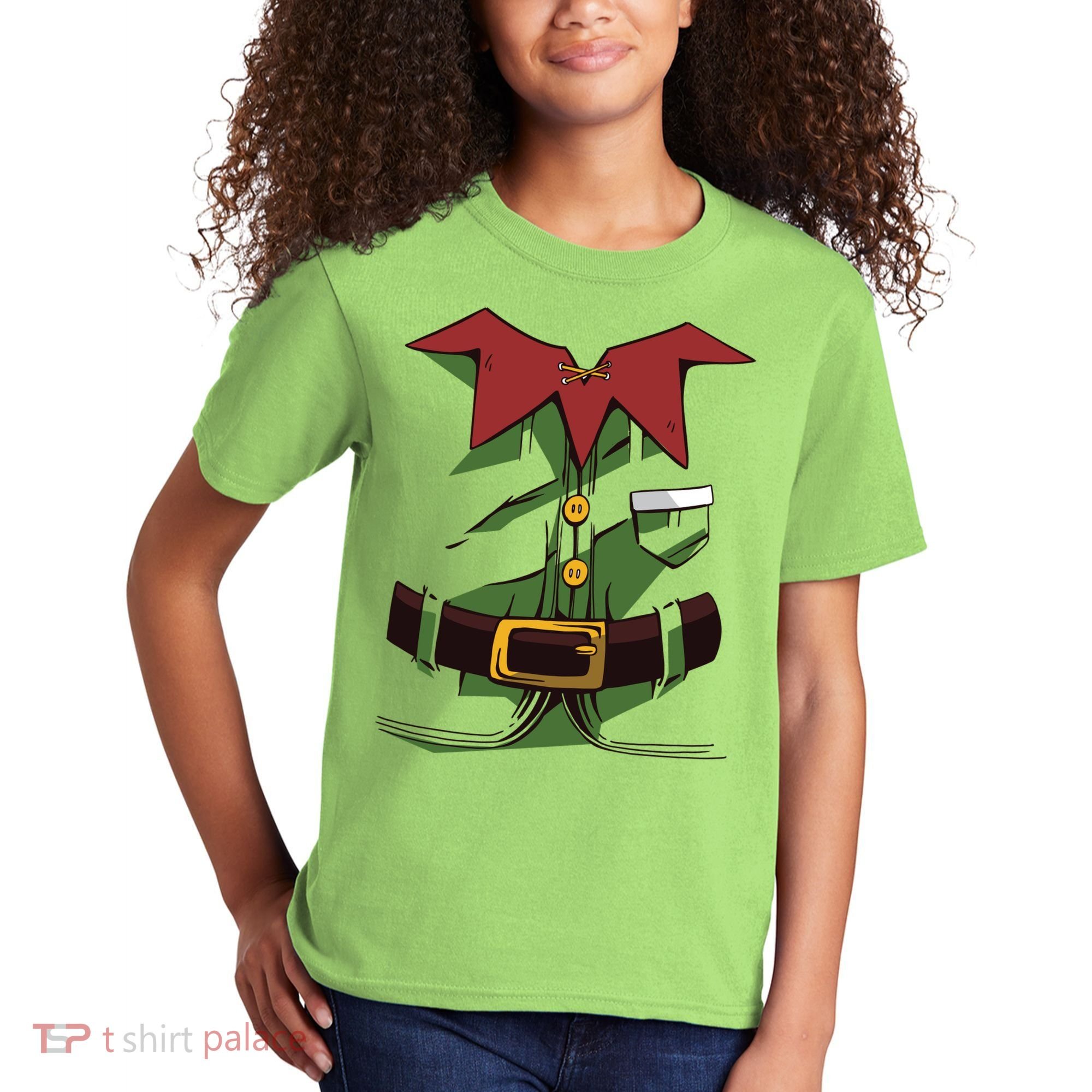 Christmas Elf Costume Funny Kids T-Shirt