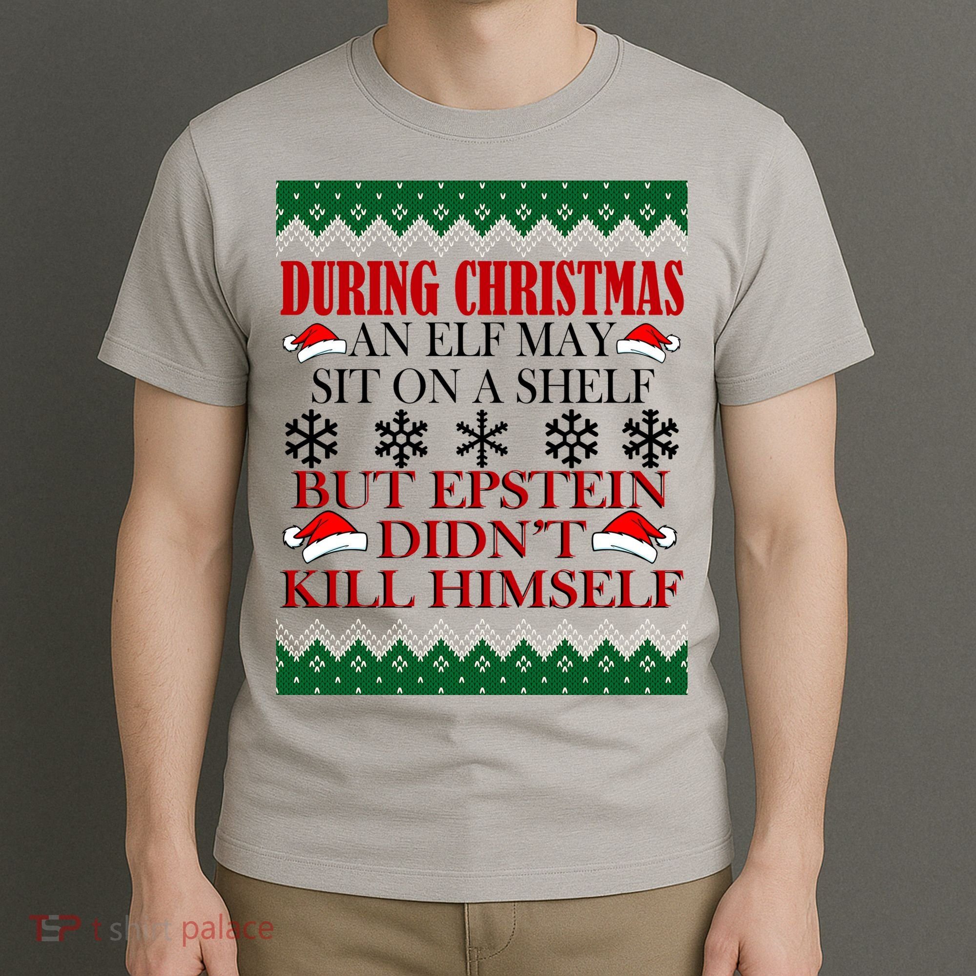 Christmas Elf May Sit On A Shelf But Epstein Didn't Kill Himself T-Shirt