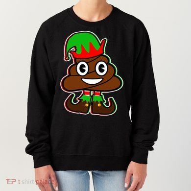 Christmas Elf Poop Emoji Women's Sweatshirt