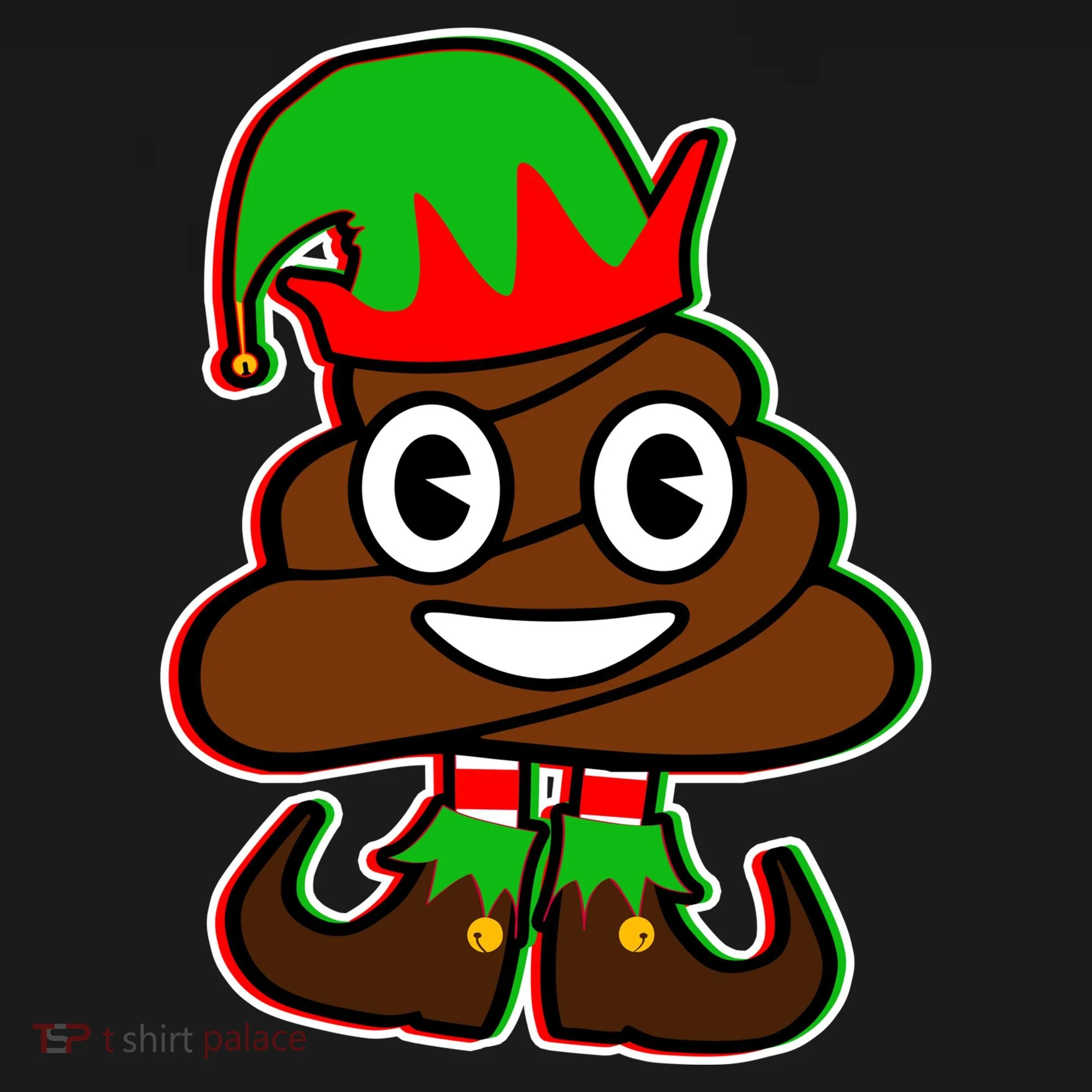 Christmas Elf Poop Emoji Doggie Tank