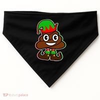 Christmas Elf Poop Emoji USA-Made Doggie Bandana thumb 0