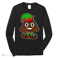 Christmas Elf Poop Emoji Long Sleeve Shirt thumb 0