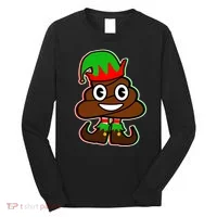 Christmas Elf Poop Emoji Long Sleeve Shirt thumb 0