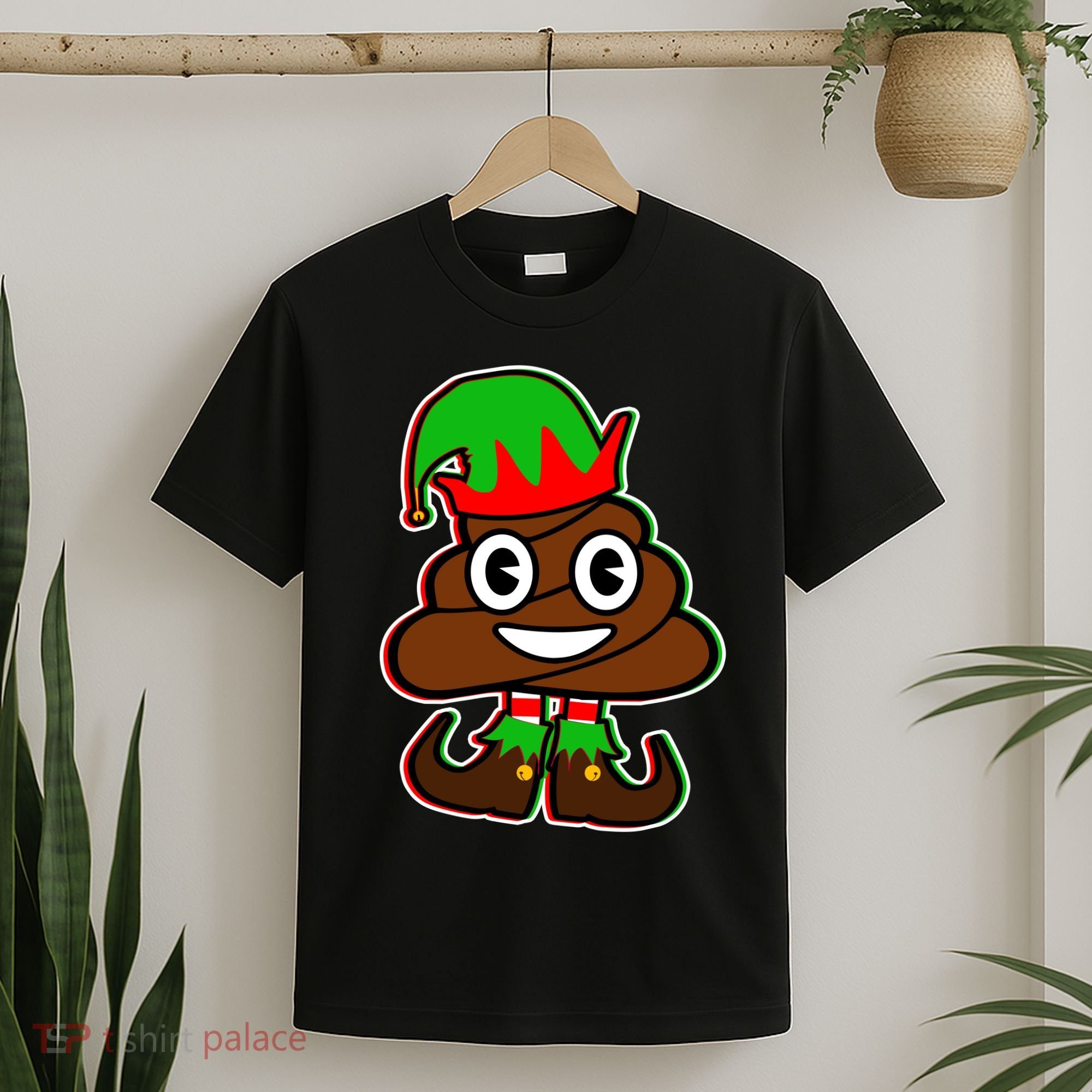Christmas Elf Poop Emoji T-Shirt