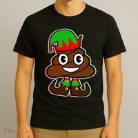 Christmas Elf Poop Emoji T-Shirt thumb 3