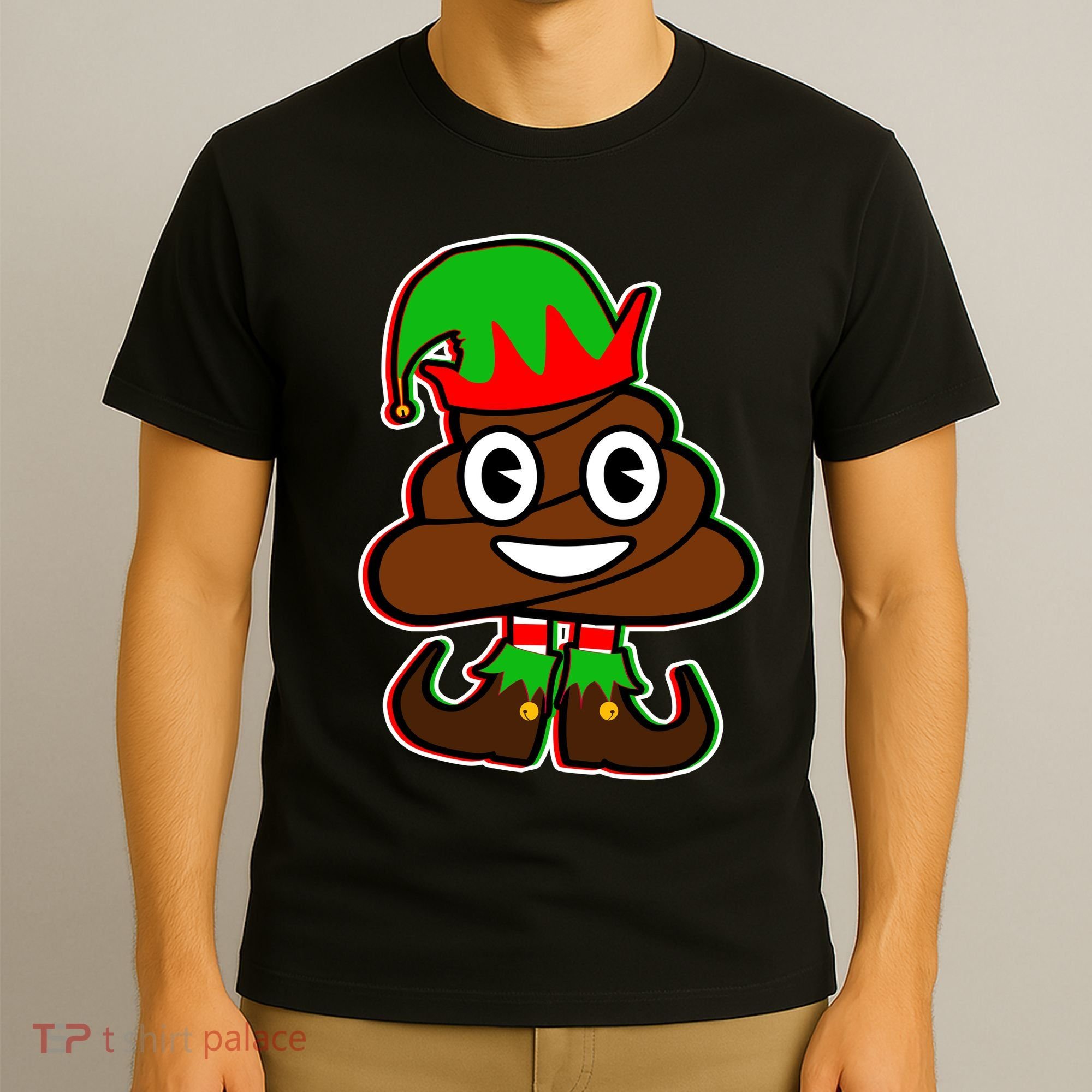 Christmas Elf Poop Emoji T-Shirt