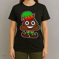 Christmas Elf Poop Emoji T-Shirt thumb 4
