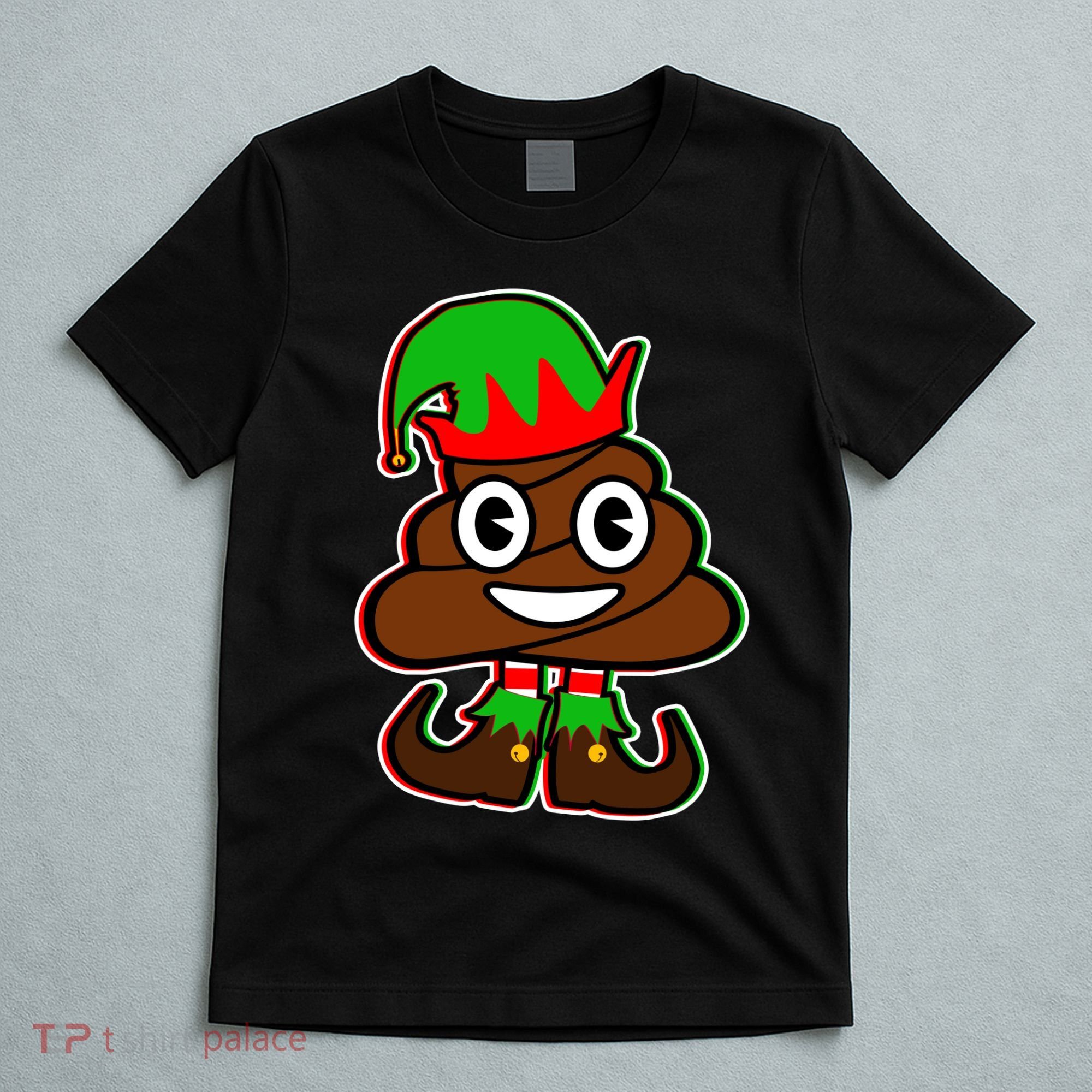 Christmas Elf Poop Emoji T-Shirt