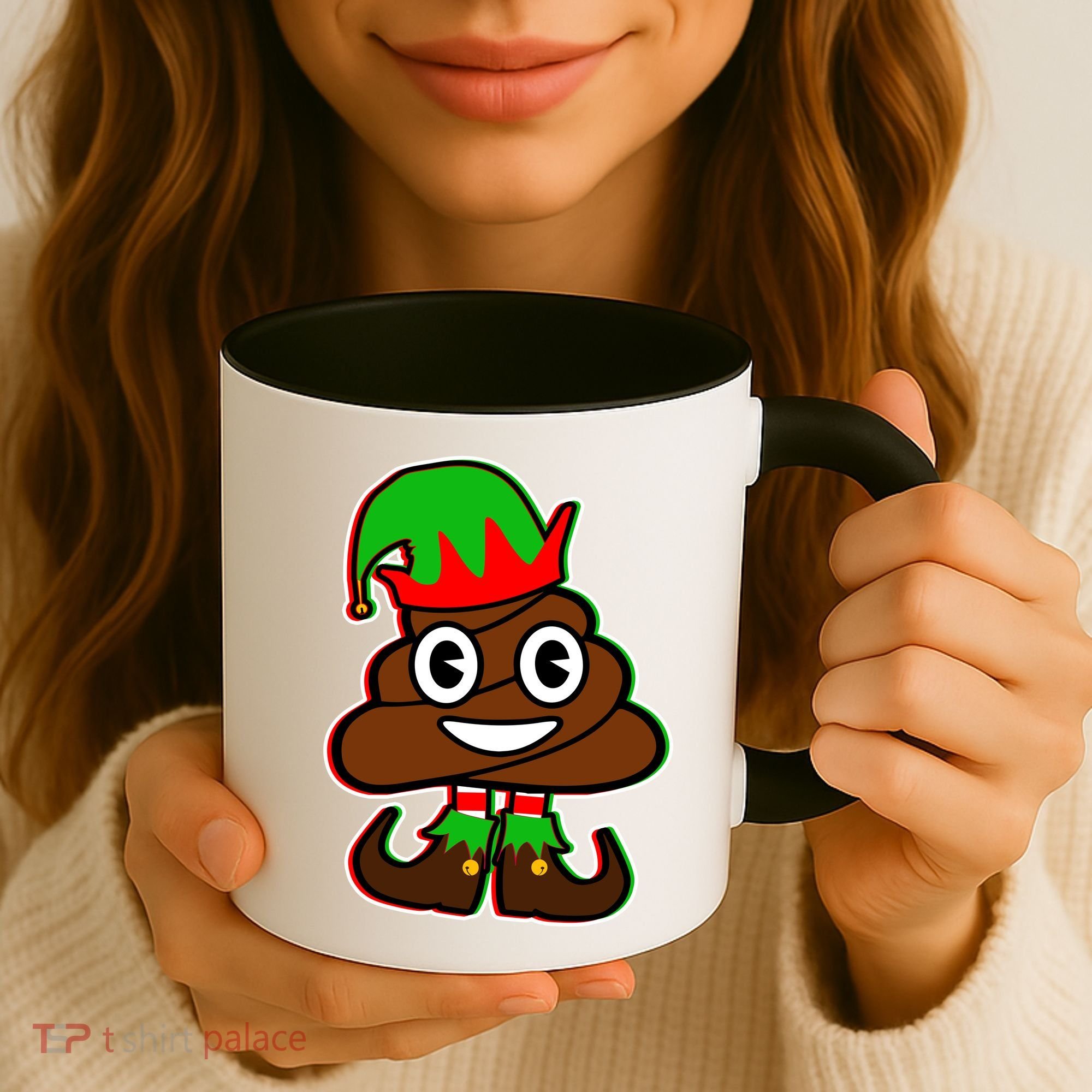 Christmas Elf Poop Emoji Coffee Mug