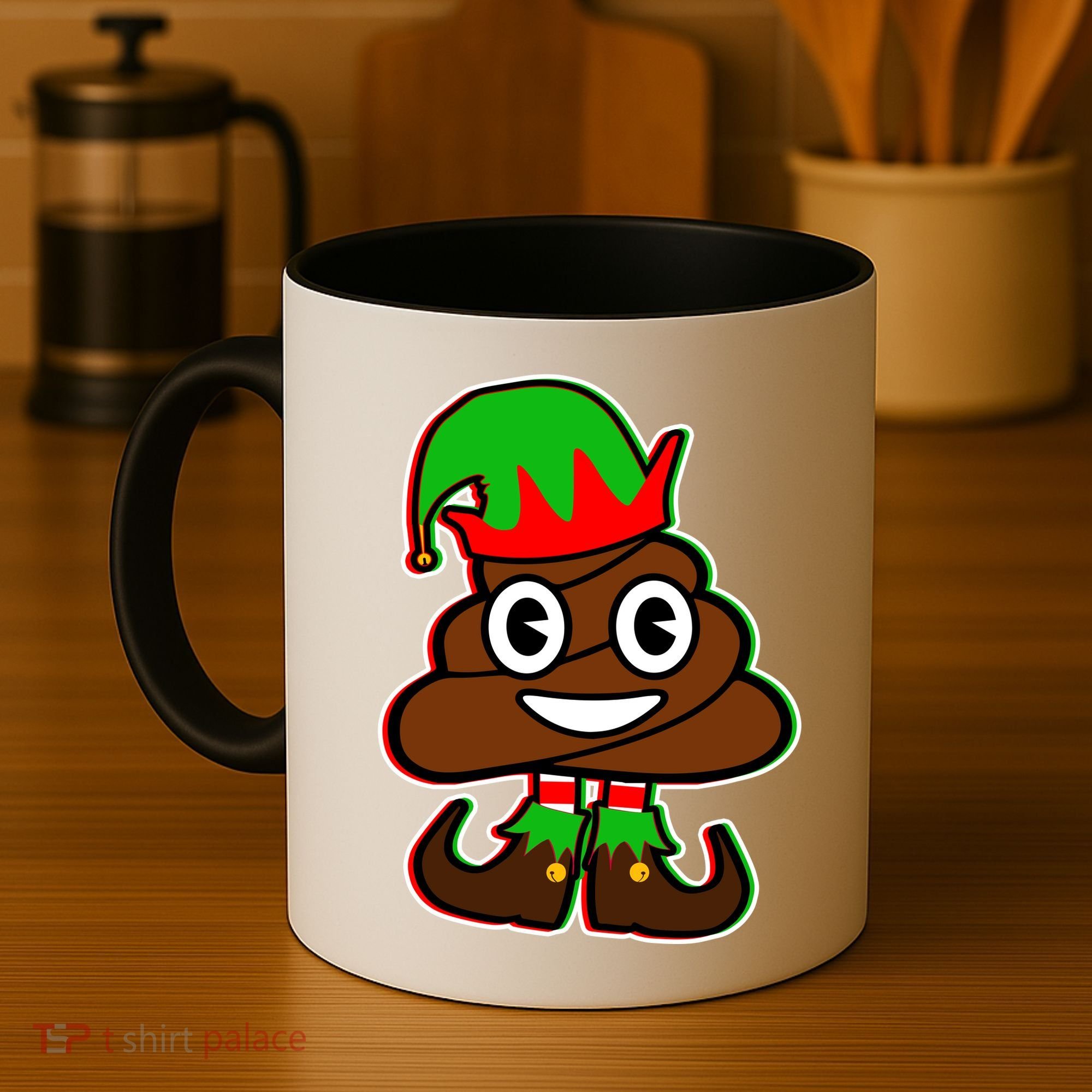 Christmas Elf Poop Emoji Coffee Mug
