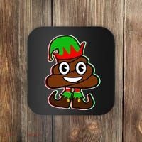 Christmas Elf Poop Emoji Coaster thumb 0