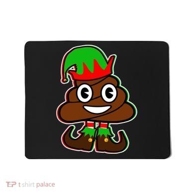 Christmas Elf Poop Emoji Mousepad