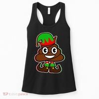 Christmas Elf Poop Emoji Women's Tank Top thumb 0