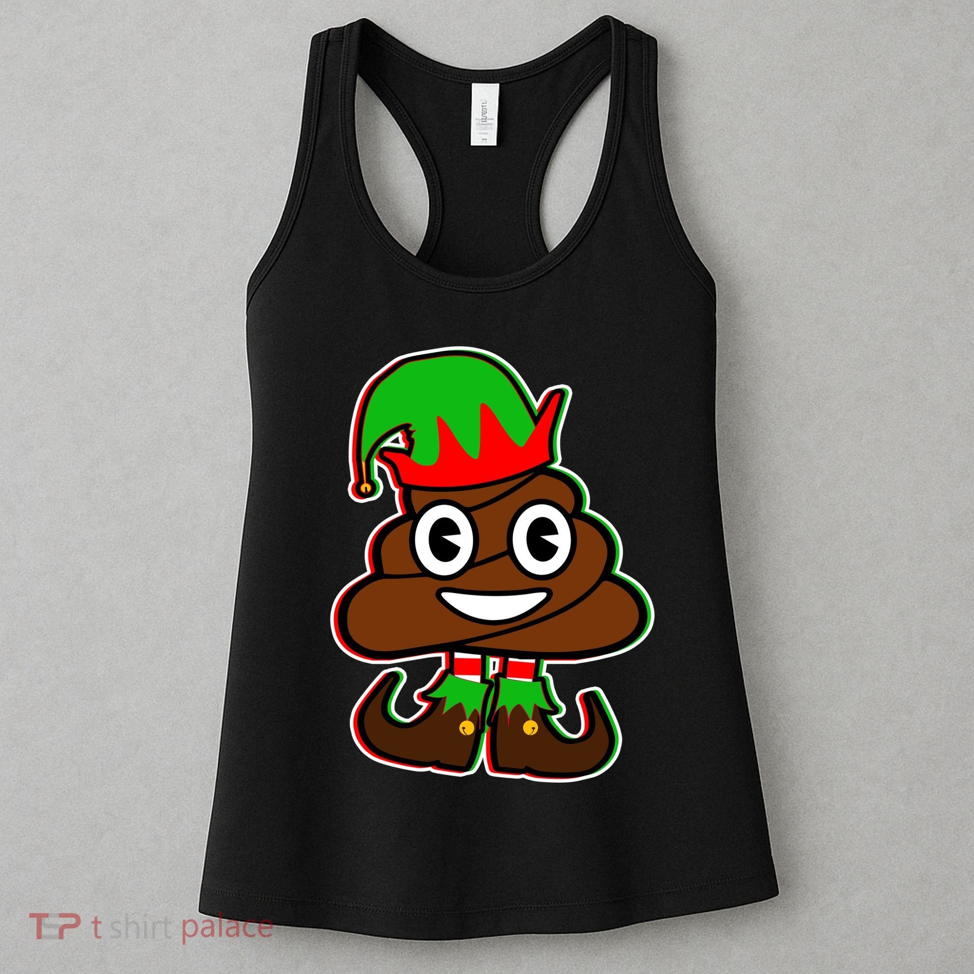 Christmas Elf Poop Emoji Women's Tank Top