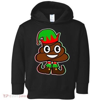 Christmas Elf Poop Emoji Toddler Hoodie
