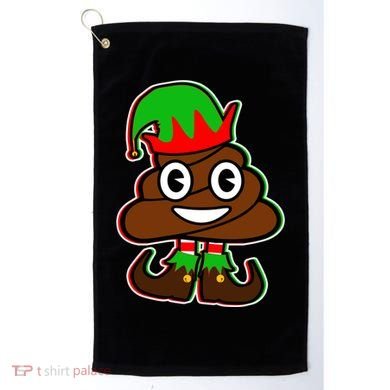 Christmas Elf Poop Emoji Golf Towel