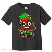 Christmas Elf Poop Emoji Toddler T-Shirt thumb 0