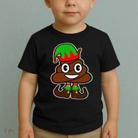 Christmas Elf Poop Emoji Toddler T-Shirt thumb 2