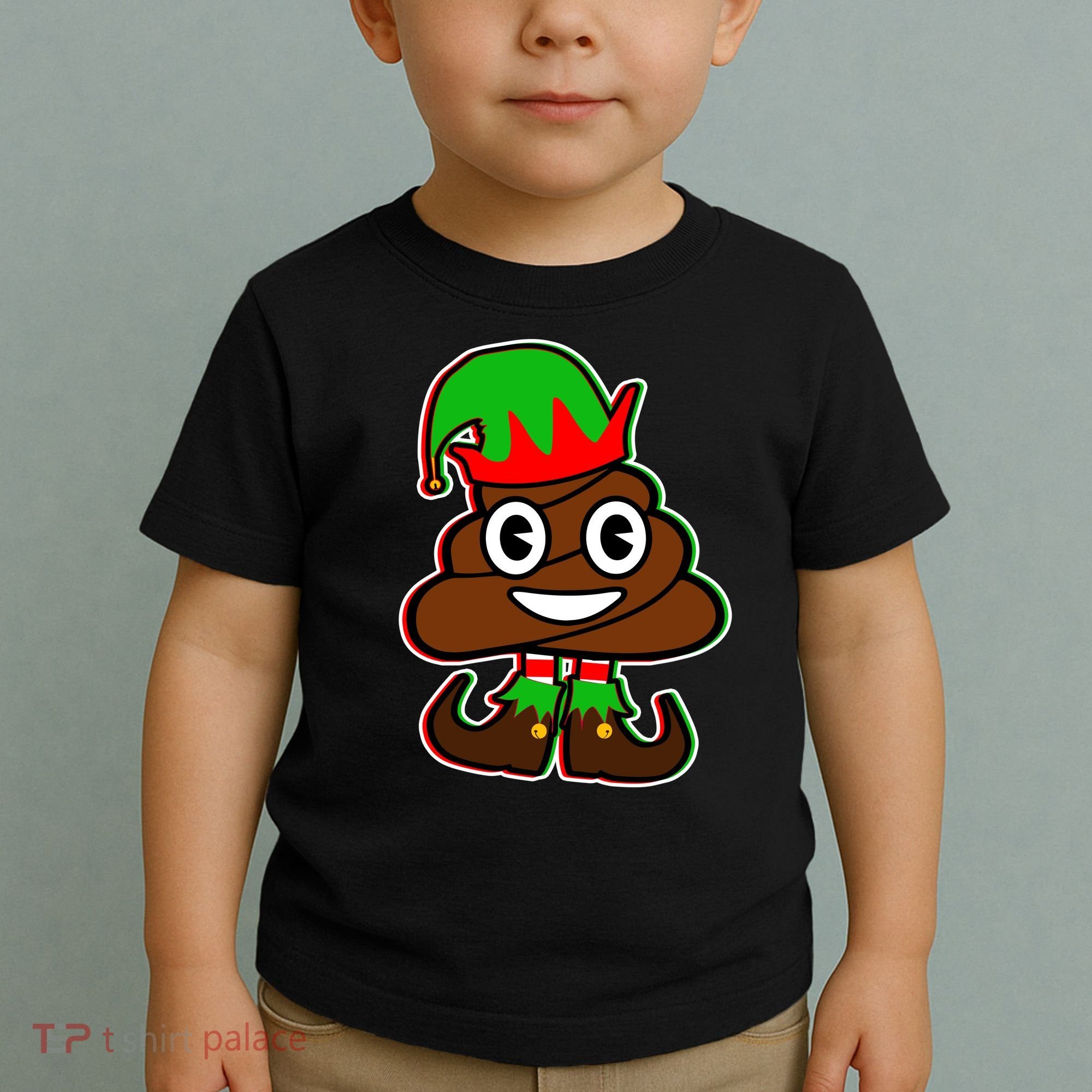 Christmas Elf Poop Emoji Toddler T-Shirt