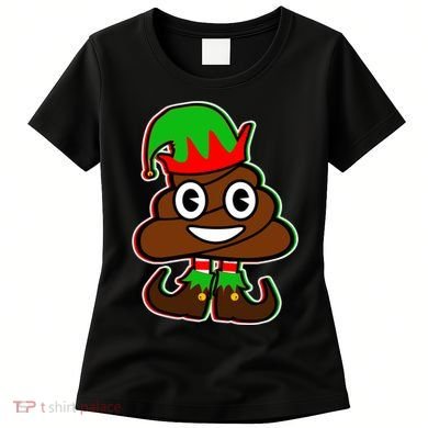 Christmas Elf Poop Emoji Women's T-Shirt