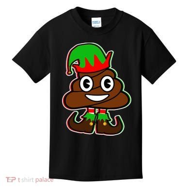 Christmas Elf Poop Emoji Kids T-Shirt