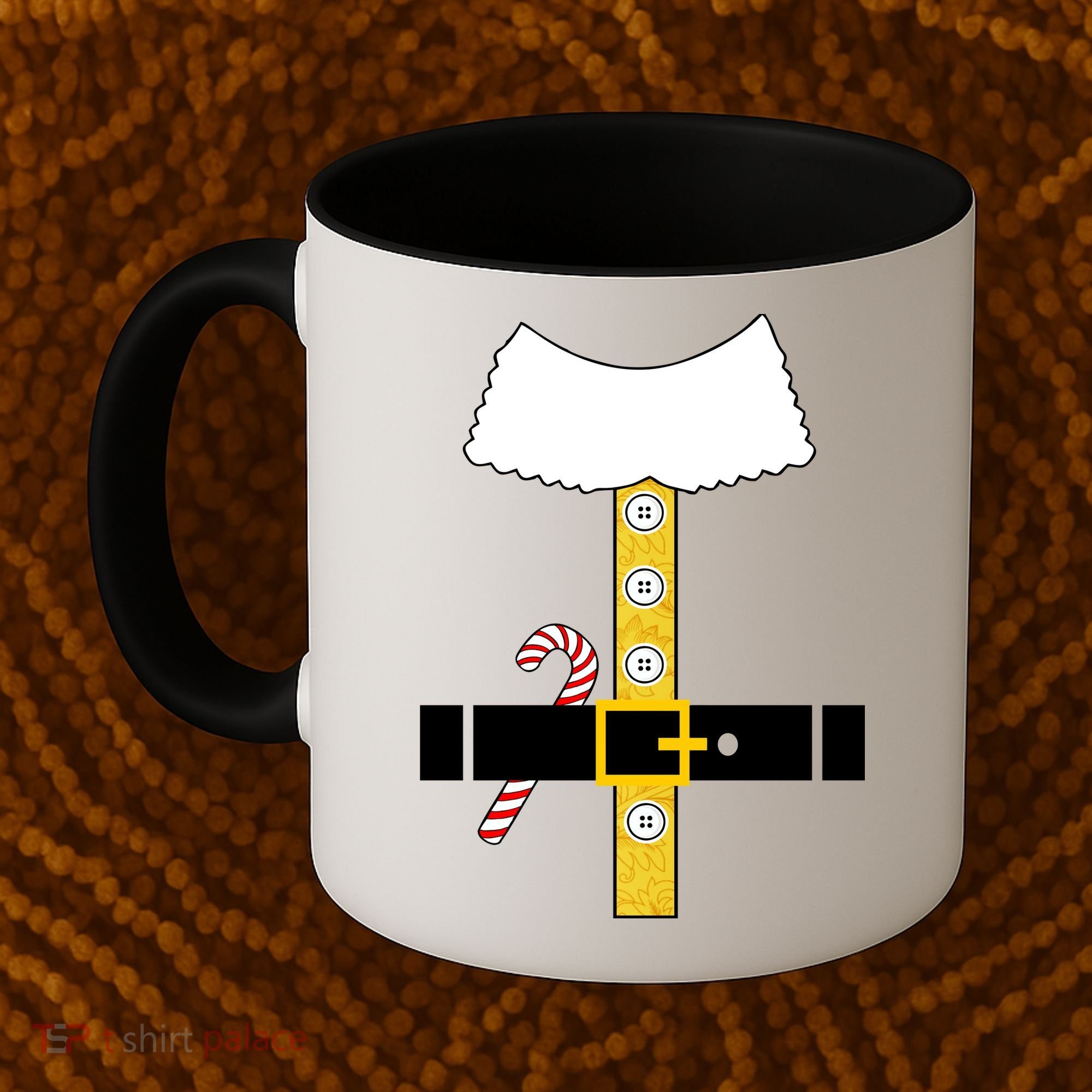 Christmas Elf Suit Candy Cane Costume Coffee Mug