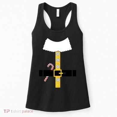 Christmas Elf Suit Candy Cane Costume Women's Tank Top