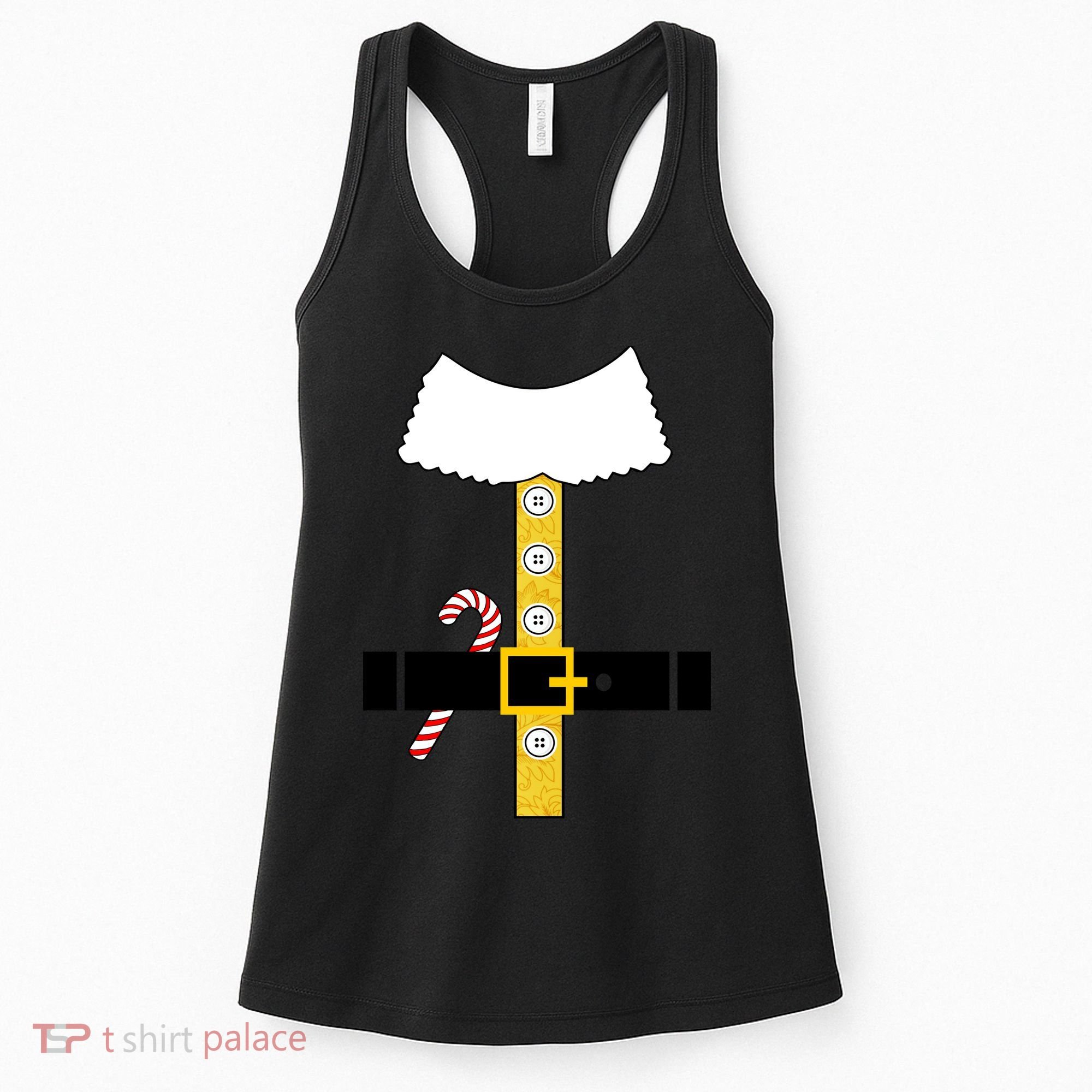 Christmas Elf Suit Candy Cane Costume Women's Tank Top