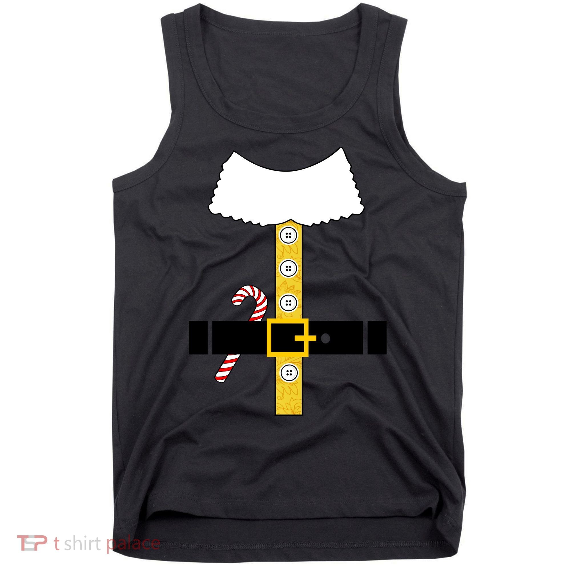 Christmas Elf Suit Candy Cane Costume Tank Top