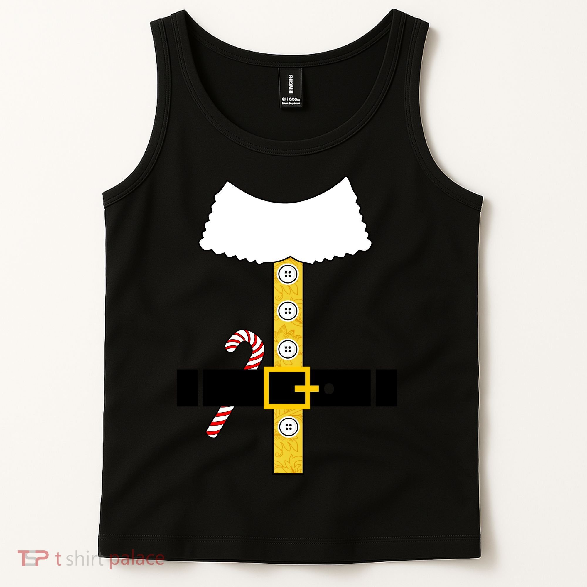 Christmas Elf Suit Candy Cane Costume Tank Top