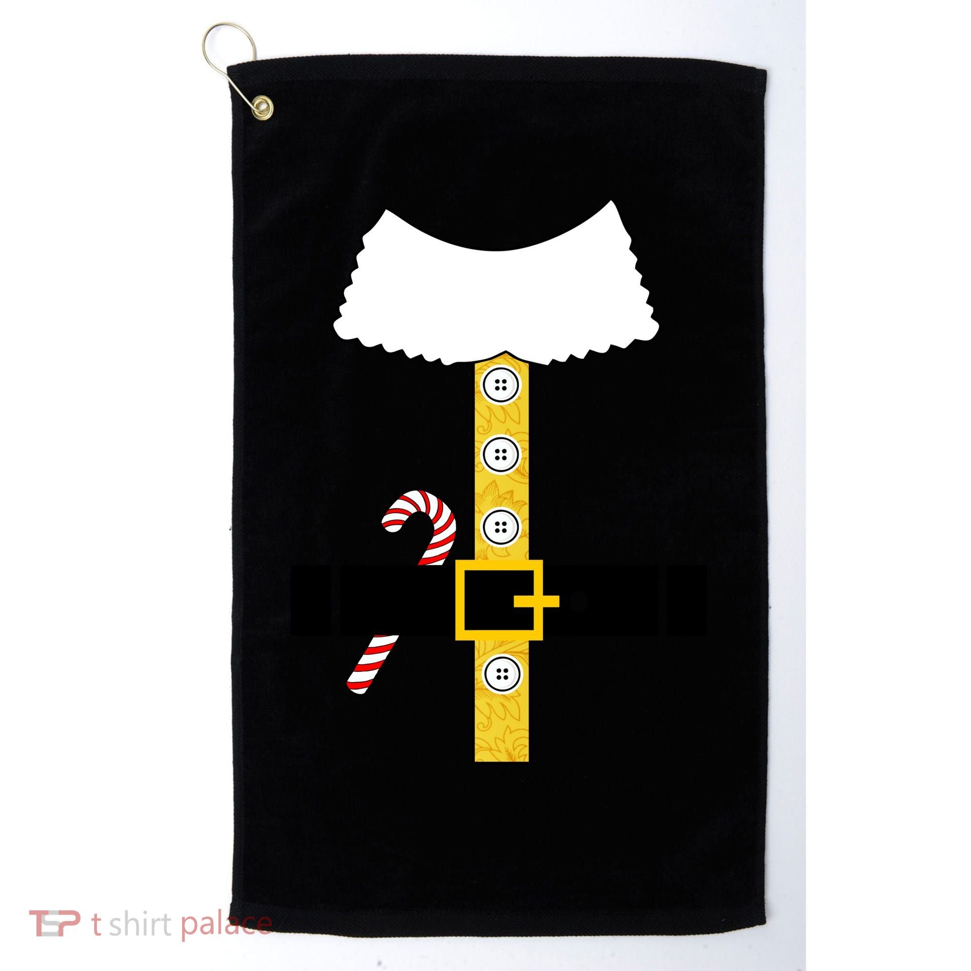 Christmas Elf Suit Candy Cane Costume Golf Towel