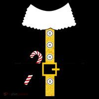 Christmas Elf Suit Candy Cane Costume Visor thumb 3